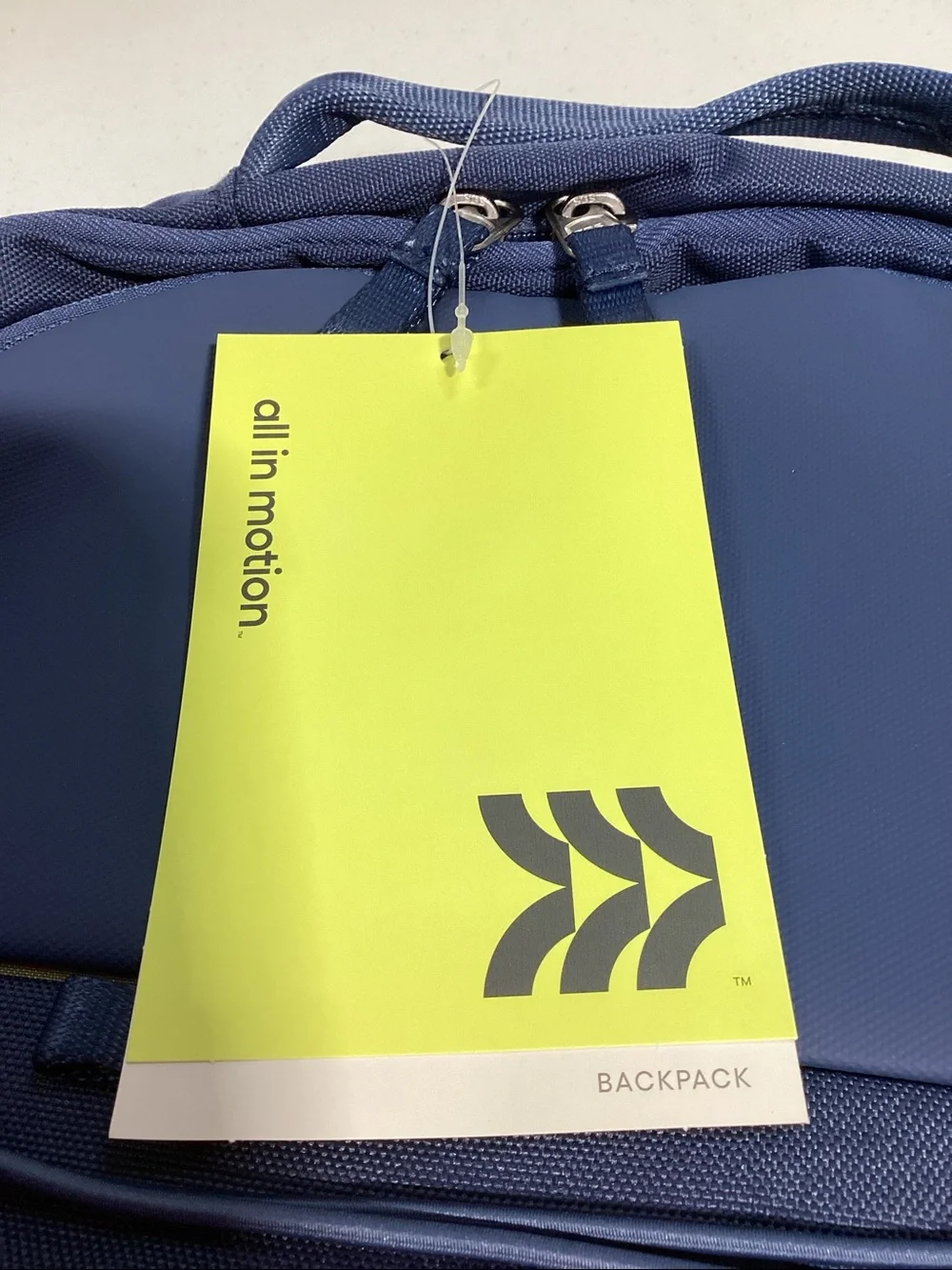 all in motion Navy Blue Men's Backpack with Front Bungee